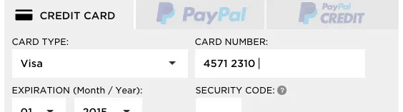 Credit Card Number Field: Auto-Format Spaces – Baymard