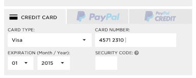 Credit Card Number Field: Auto-Format Spaces — Baymard