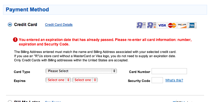 Select payment. Payment Error. Card declined перевод. Enter your payment Card details. Expiration Date перевод.