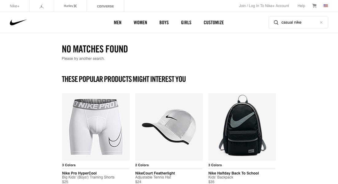 Search UX: 6 Essential Elements for ‘No Results’ Pages – Articles ...