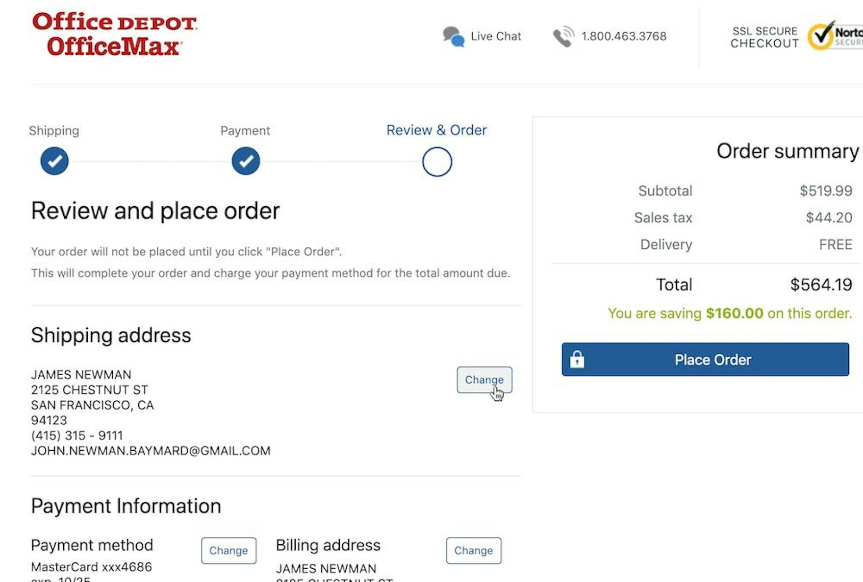 5 'Order Review' UX Implementations That Make Office Depot Best-in-Class –  Articles – Baymard Institute