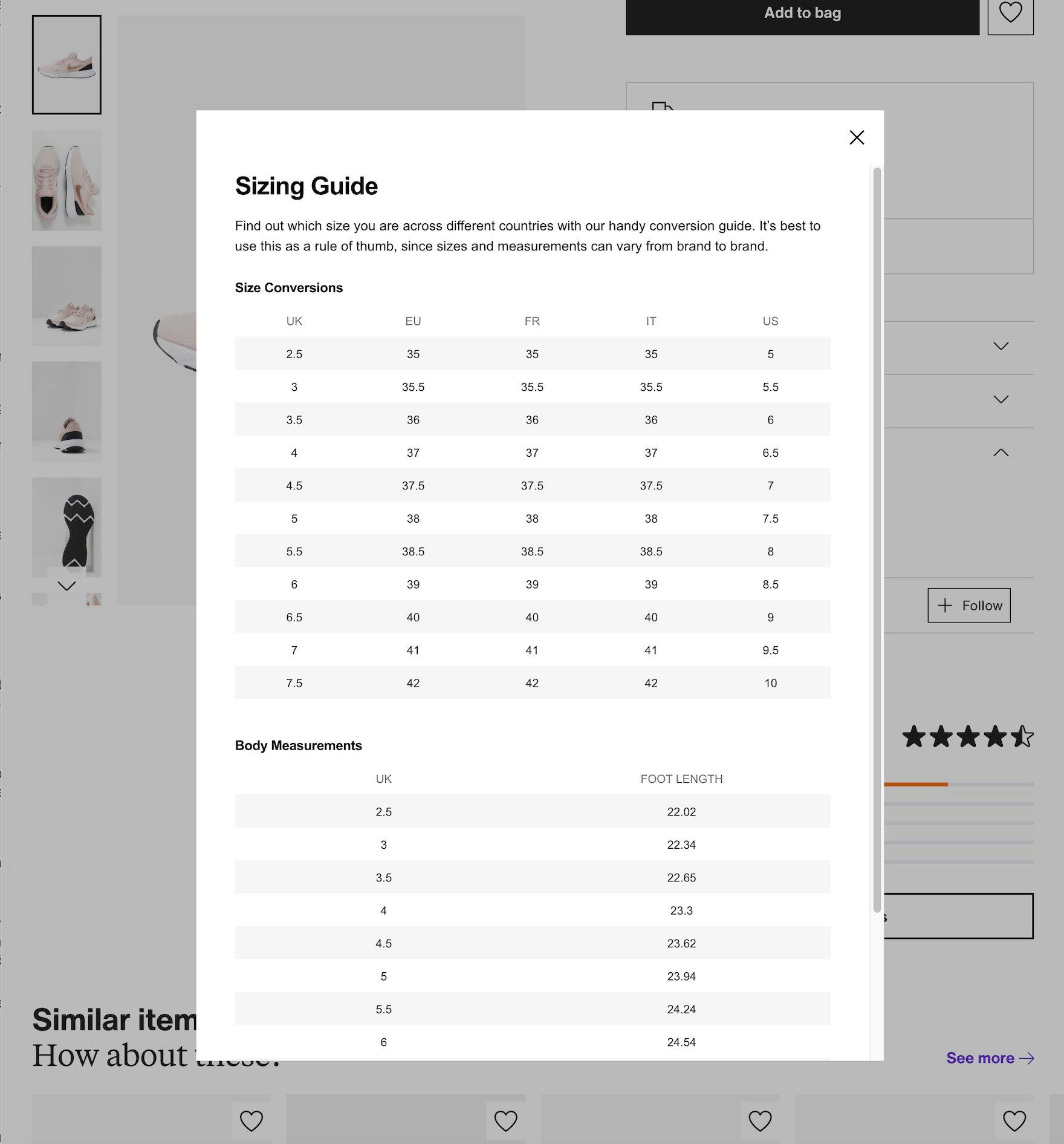Lang condensor Ventileren 83% of Apparel Sites Don't Provide Sufficient Sizing Information — 10 Best  Practices on Sizing – Articles – Baymard Institute