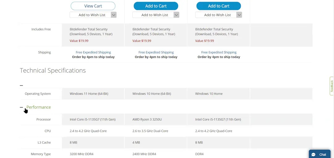 4 Ways to Optimize the Comparison Feature for Scanning – Baymard