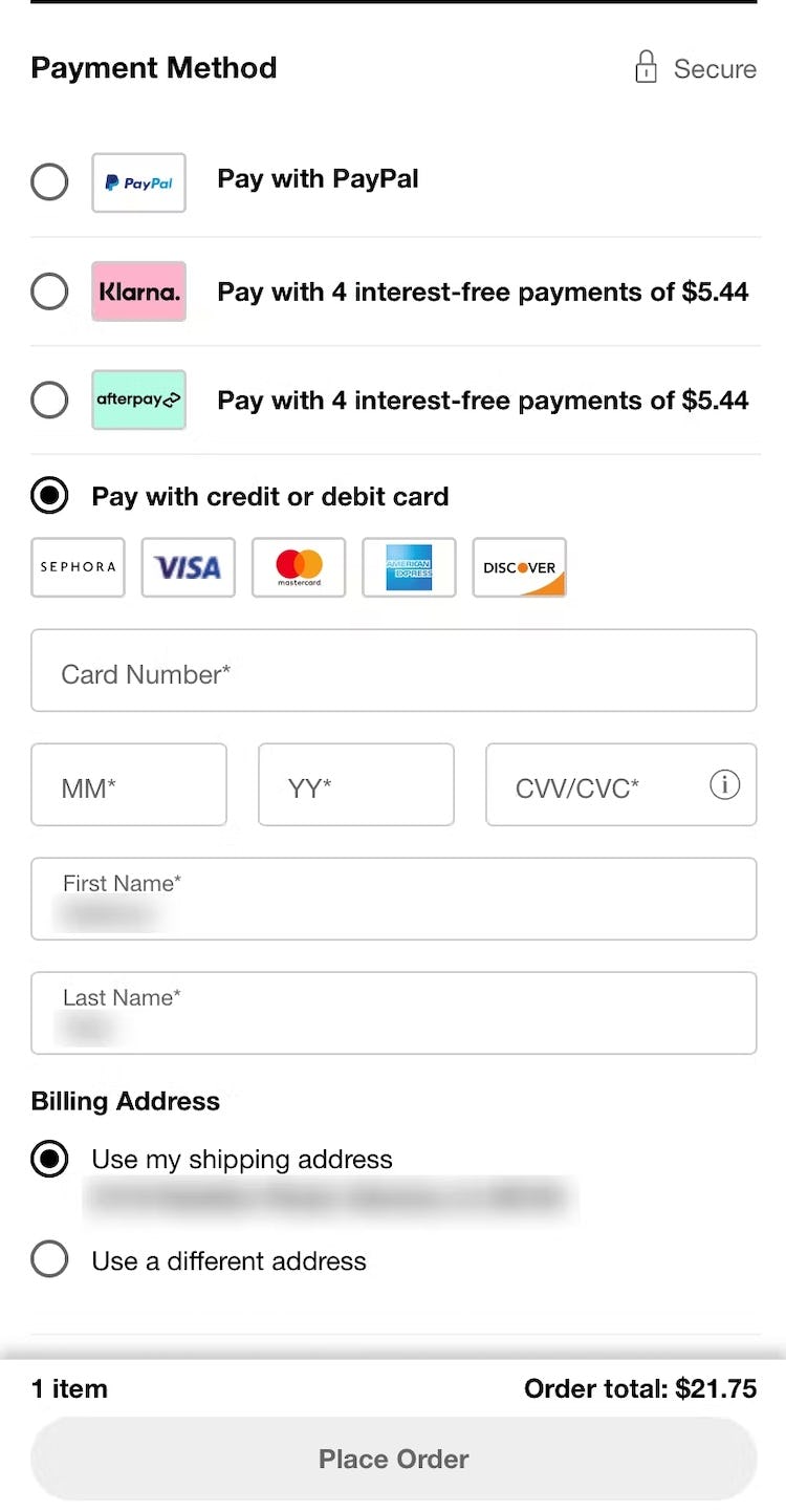 Payment Method UX: Designing Payment Selection – Articles – Baymard ...